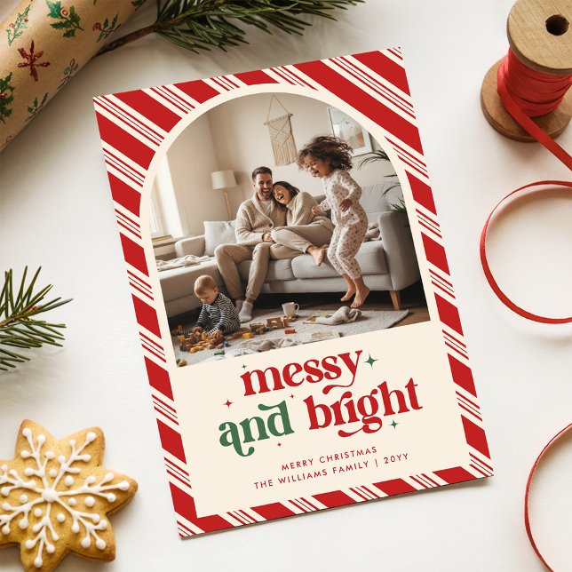Tarjeta Festiva Modern Playful Funny Family Kids Photo Christmas (Subido por el creador)