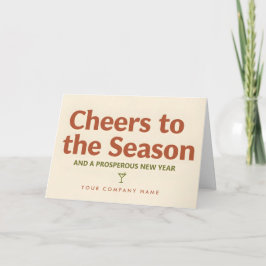 Tarjeta Festiva Modern Retro Script Cheers to the Season