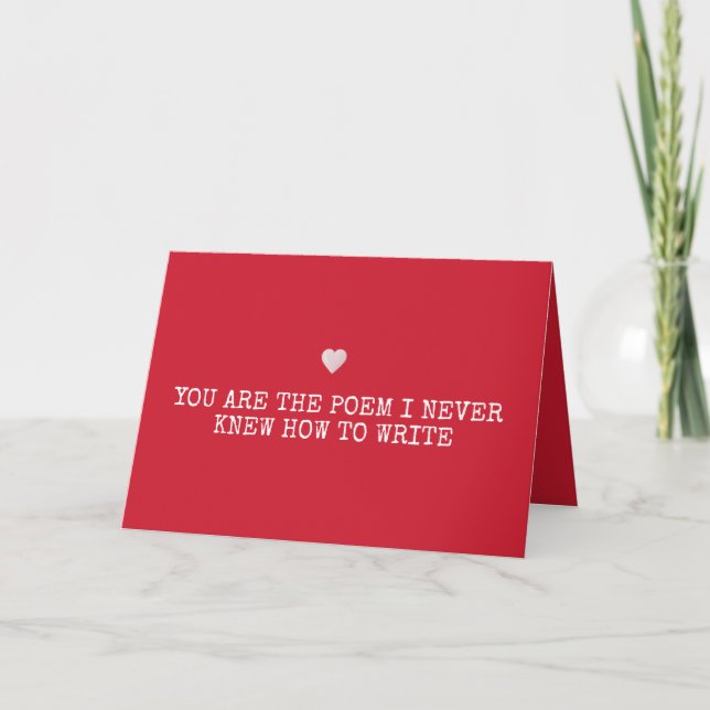 Tarjeta Festiva Modern Romantic Minimalist Valentine's Day Card  (Anverso)