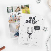 Modern Scandinavian Fun Deer  Multi Photo Collage