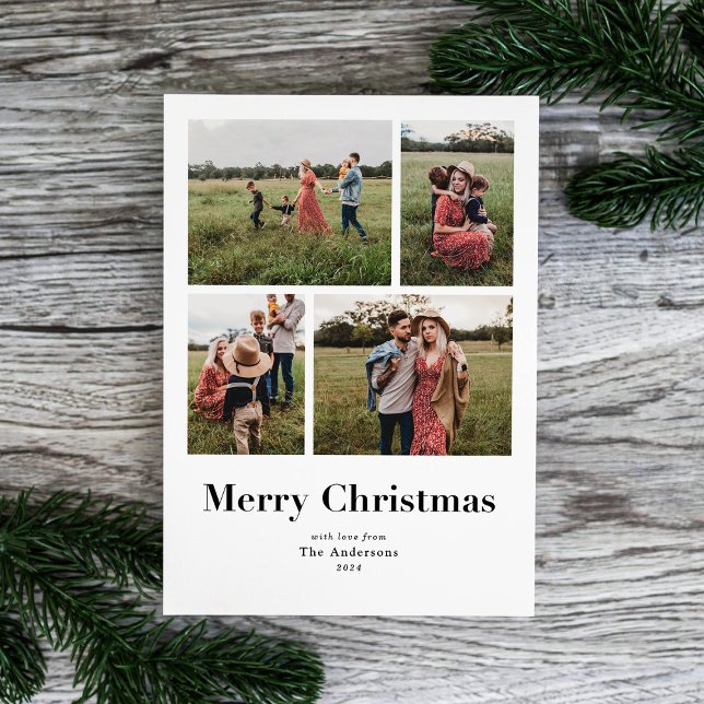 Tarjeta Festiva Modern Serif Múltiples Navidades de fotografía (Subido por el creador)