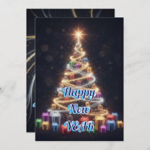 Modern Tree New Year Holiday Card