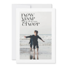 Modern Trends New Year Cheer Photo Card