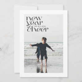 Tarjeta Festiva Modern Trends New Year Cheer Photo Card