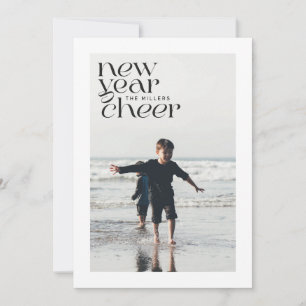 Tarjeta Festiva Modern Trends New Year Cheer Photo Card