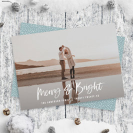 Tarjeta Festiva Modern typography script bluephoto Christmas