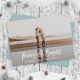 Tarjeta Festiva Modern typography script bluephoto Christmas
