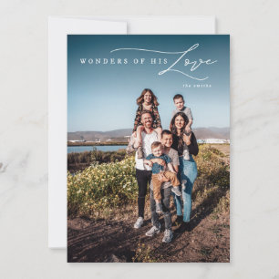 Tarjeta Festiva Modern Wonders of His Love Religious Christmas