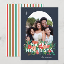 Moderna audaz Floral Feliz Festividades Fantástica