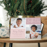 Tarjeta Festiva Moderna caligrafía destello de alegría 2 fotos<br><div class="desc">Tarjeta de Navidades de vacaciones moderna de dos de tus fotos favoritas en una cuadrícula,  dos bloques de texto con escritura caligráfica y fuente moderna.</div>