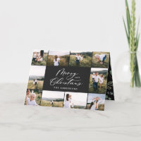 Moderna familia negra mínima de 11 fotos de año nu