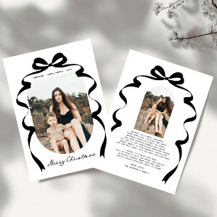 Tarjeta Festiva Moderna foto de color rojo vivo en el arco navideñ