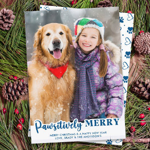 Tarjeta Festiva Moderna foto de gato de perro Mascota Personalizad