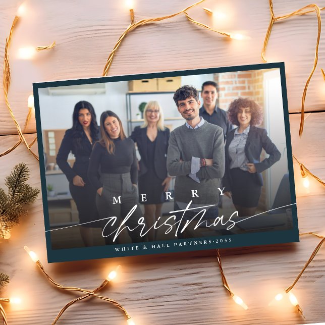 Tarjeta Festiva Moderna foto de negocios navideños (Subido por el creador)