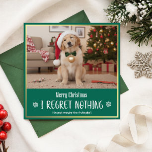 Tarjeta Festiva Moderna Foto de Perro Divertida y Monísima en Navi