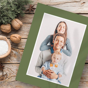 Tarjeta Festiva Moderna foto de Personalizado de Navidades simples