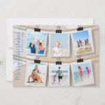 Tarjeta Festiva Moderna foto familiar Blue Ocean Beach<br><div class="desc">Una tarjeta de saludo de Navidades clásicos en un diseño fotográfico inspirado en la playa que mostrará al funda tu foto favorita con un simple Personalizar de saludo "Feliz Navidad" con tu foto y el nombre de tu familia. Perfecto para enviar los deseos de vacaciones.</div>