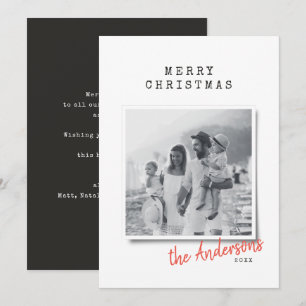 Tarjeta Festiva Moderna foto independiente vintage para Navidades