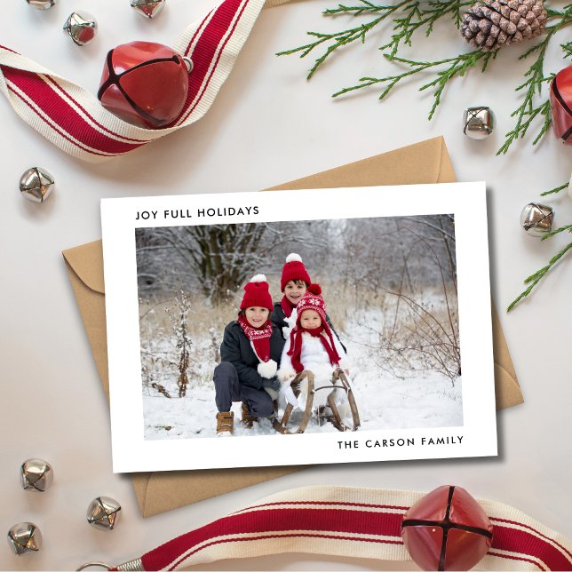 Tarjeta Festiva Moderna foto minimalista elegante (Subido por el creador)