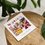 Tarjeta Festiva Moderna foto profesional en color y brillante<br><div class="desc">Disfruta de la última moda y moda en esta temporada navideña con una tarjeta de Navidades retro profesional de Merry & Bright. Esta tarjeta es perfecta para cualquier empresa o marca que desee impactar con su mensajería de vacaciones! La parte delantera de la tarjeta le da un toque festivo con...</div>