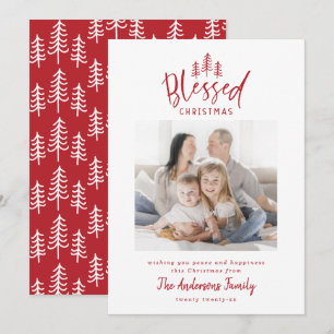 Tarjeta Festiva Moderna foto rústica de Navidades con un mínimo de