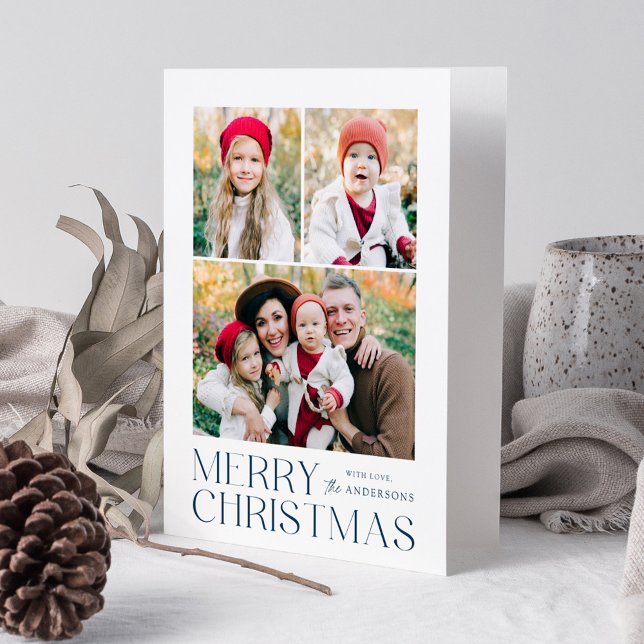 Tarjeta Festiva Moderna Marina navideña 7 Collage de fotos (Subido por el creador)