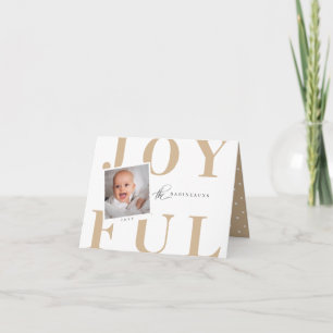 Tarjeta Festiva Moderna Navidades de fotografía de tipo negrita Ta