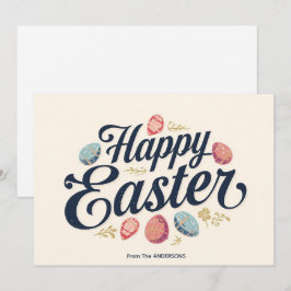 Tarjeta Festiva Moderna Pascua Moderna Estilosa 