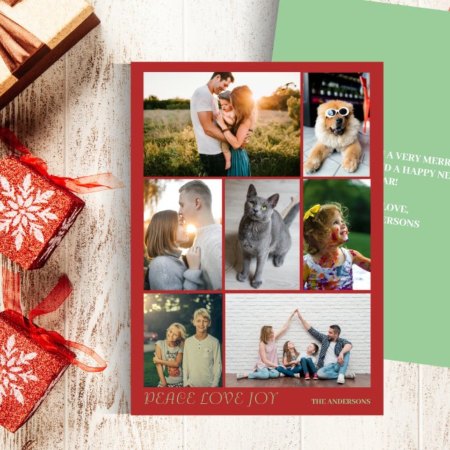 Tarjeta Festiva Moderna paz amor alegría múltiples festividades de (Subido por el creador)