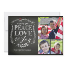 Moderna Peace Love Joy Chalkboard
