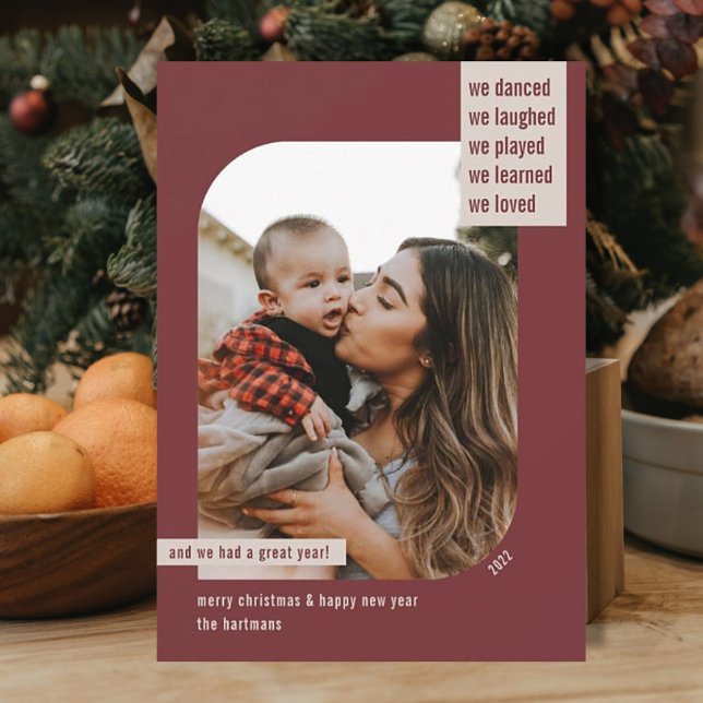 Tarjeta Festiva Moderna revisión de año marco 1 Navidades de fotog (Subido por el creador)