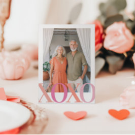 Tarjeta Festiva Moderna San Valentín de fotos XOXO