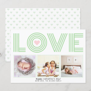 Tarjeta Festiva Moderna y colorida LOVE Día de San Valentín foto d