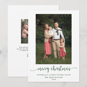 Tarjeta Festiva Moderna y elegante foto de feriado navideño