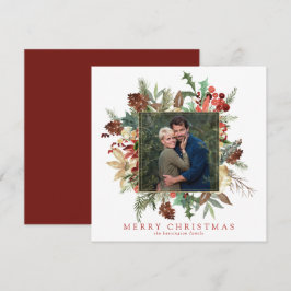Tarjeta Festiva Moderna y elegante foto de Navidades de vacaciones