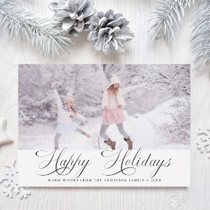 Tarjeta Festiva Moderna y elegante foto de Navidades de vacaciones