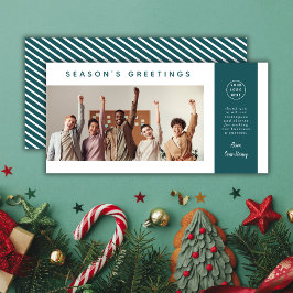 Tarjeta Festiva Moderna y elegante foto del equipo empresarial