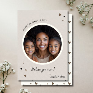 Tarjeta Festiva Moderna y elegante foto Feliz Día de la Madre