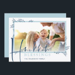 Tarjeta Festiva MODERNAS bendiciones BOTÁNICAS marco helechos azul<br><div class="desc">por kat massard >>> www.simplysweetPAPERIE.com <<< Un diseño de fotos botánicas simple y elegante. Área máxima para mostrar su hermosa familia también! CONSEJO 1. Para cambiar el tamaño / cambiar la posición de la foto pulse el botón "personalizar".2. También puede cambiar las fuentes, mover y agregar más texto! NECESITA AYUDA...</div>