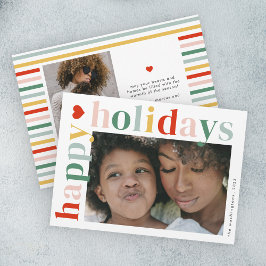 Tarjeta Festiva Modernas y coloridas vacaciones felices Foto