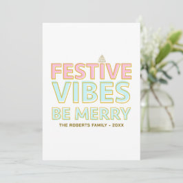 Tarjeta Festiva Modernas y coloridas vibraciones festivas