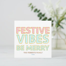 Tarjeta Festiva Modernas y coloridas vibraciones festivas