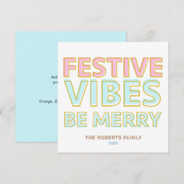 Tarjeta Festiva Modernas y coloridas vibraciones festivas