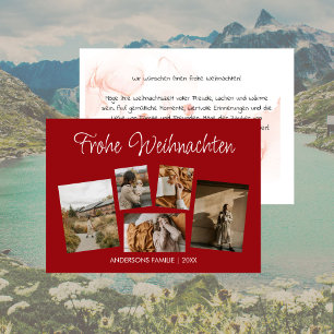 Tarjeta Festiva Modernes Frohe Weihnachten Fotocollage Feiertagspo