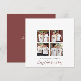 Tarjeta Festiva Moderno 4 foto LGBT Gay Love Husband Valentine