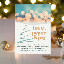 Tarjeta Festiva   Moderno Acogedor Festivo Amor Paz Alegría 
