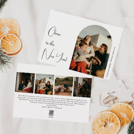 Tarjeta Festiva Moderno Arco del Boho alienta la foto del Año Nuev