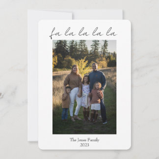 Tarjeta Festiva moderno b + w falalalala