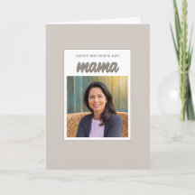 Moderno Beige-Mama Kids foto Día de la Madre