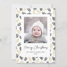 Moderno Black Script Cute Gold Black Gifts Pattern